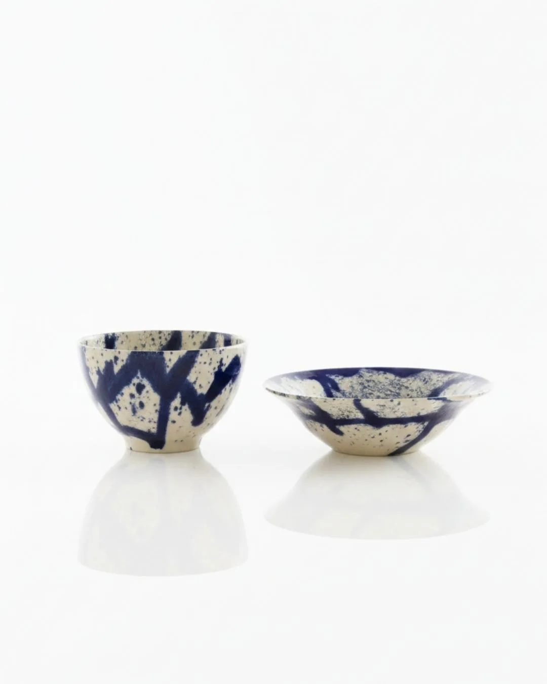 Duo « Éclat d’Azur » – Set de 2 Bols Artisanaux
