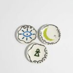 Trio "Cosmos Onirique" – Assiettes Murales en Céramique Artisanale