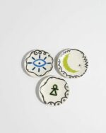 Trio "Cosmos Onirique" – Assiettes Murales en Céramique Artisanale