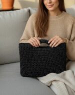 Sac A.M.I Étincelle – Noir & Argent – Image 2